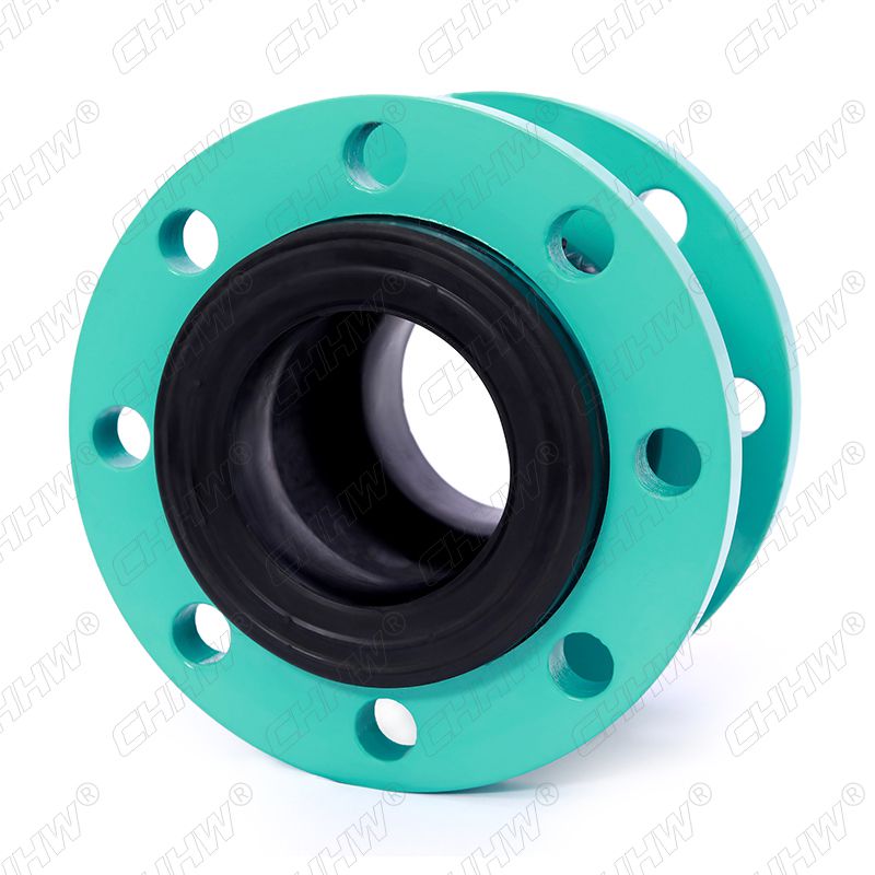 DN80可曲撓橡單球體膠軟接頭(經緯線橡膠接頭)